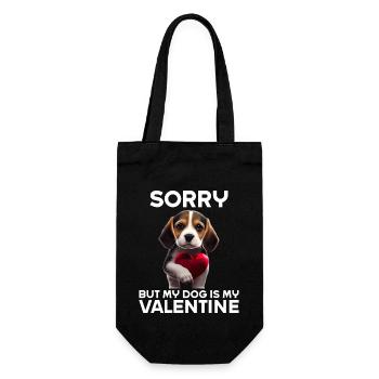 Désolé, mais mon chien est mon Valentin - Sac à bouteille - noir - Devant