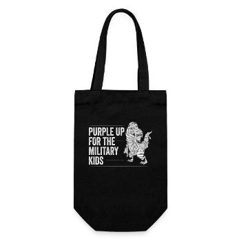 Purple Up Military Strong Child Kids Support - Gift Bag for Bottles - black - Front