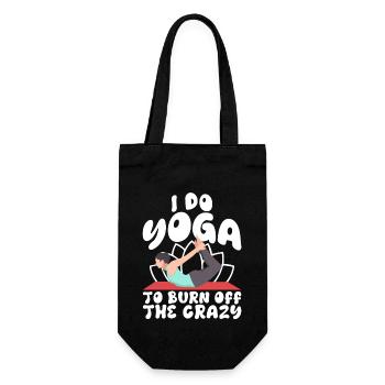 I Do Yoga To Burn Off The Crazy - Gift Bag for Bottles - black - Front
