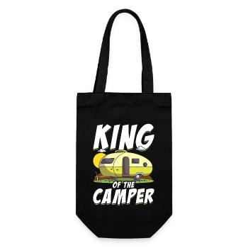 King Of The Camper Funny Camping - Gift Bag for Bottles - black - Front