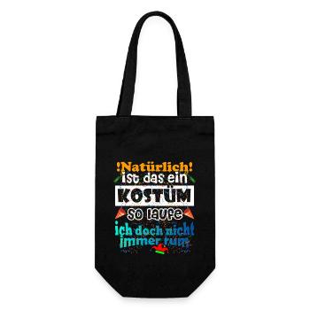 Kostüm Natürlich Verkleidet - Geschenkbeutel für Flaschen - Schwarz - Vorne