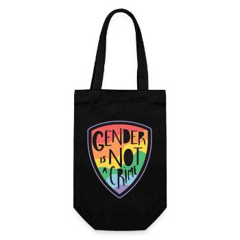 Gender is not a crime - Geschenkbeutel für Flaschen - Schwarz - Vorne