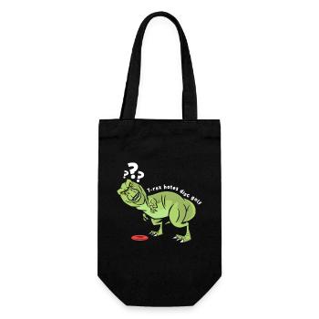 Funny Frisbee Disc Golf T-Rex Disc Golf - Gift Bag for Bottles - black - Front
