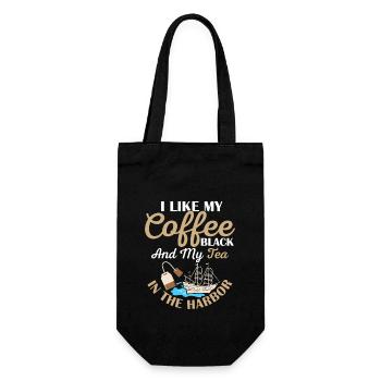 I Like My Coffee Black History Teacher Student - Geschenkbeutel für Flaschen - Schwarz - Vorne
