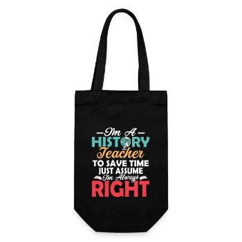 I'm A History Teacher To Save Time Professor Educa - Gift Bag for Bottles - black - Front
