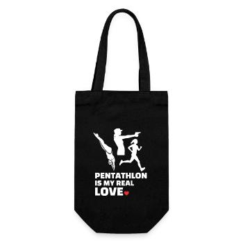 Ich Liebe Pentathlon - Geschenkbeutel für Flaschen - Schwarz - Vorne