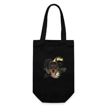 Golden Dog Doberman - Gift Bag for Bottles - black - Front