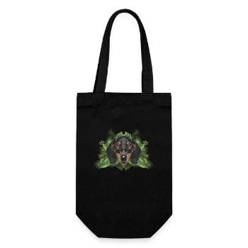 Tropical Dachshund - Gift Bag for Bottles - black - Front