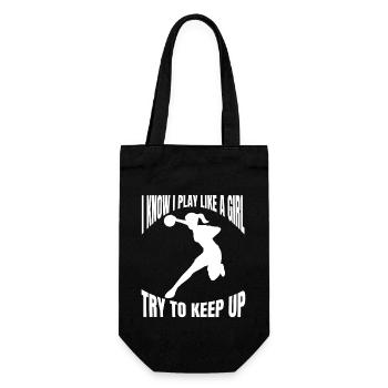 Handball Handballfan Handballteam Handballspieler - Geschenkbeutel für Flaschen - Schwarz - Vorne