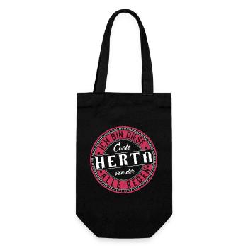 Herta Geschenkidee Geschenk Geburtstag - Geschenkbeutel für Flaschen - Schwarz - Vorne