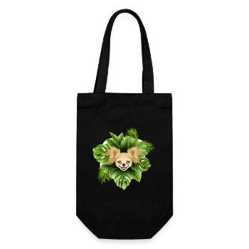 Tropical Chihuahua - Gift Bag for Bottles - black - Front