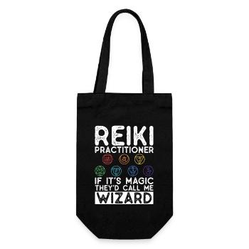 Reiki Praktiker Für Ganzheitliches Reiki Chakra - Gift Bag for Bottles - black - Front