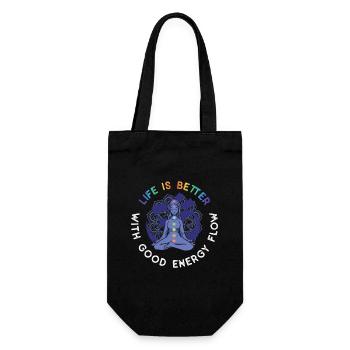 Reiki Practitioner Und Reiki - Geschenkbeutel für Flaschen - Schwarz - Vorne