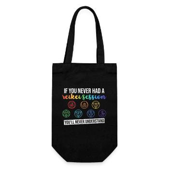 Reiki - Geschenkbeutel für Flaschen - Schwarz - Vorne