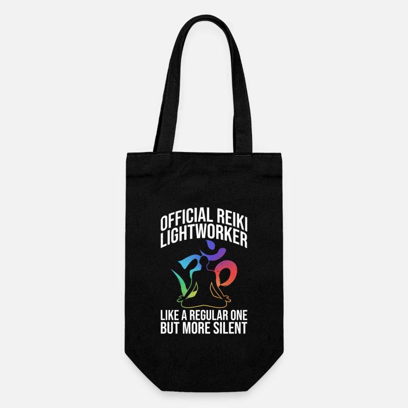 Reiki Meister Reiki Lightworker - Gift Bag for Bottles - black