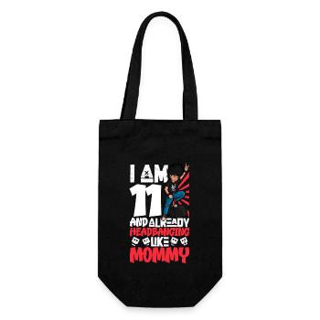 Ich bin 11 - Jungen Rocker - Geschenkbeutel für Flaschen - Schwarz - Vorne