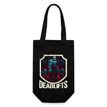 Deadlifts Gym Fitness Lustiges Training - Geschenkbeutel für Flaschen - Schwarz - Vorne