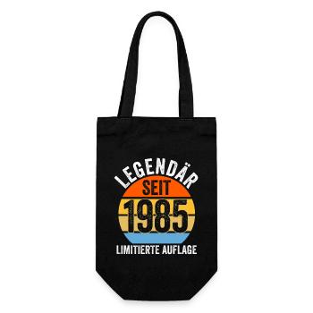 38 Jahre Geburtstag Jahrgang 1985 - Geschenkbeutel für Flaschen - Schwarz - Vorne
