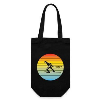 Skiing Skier Ski Outfit Ski Design - Gift Bag for Bottles - black - Front