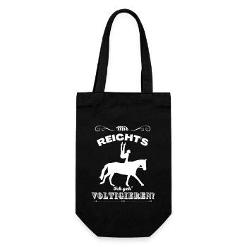 Ich gehe Voltigieren - Geschenkbeutel für Flaschen - Schwarz - Vorne