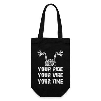Your Ride Your Vibe Your Time - Geschenkbeutel für Flaschen - Schwarz - Vorne
