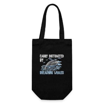 Whale watching distracted by immersion - Gift Bag for Bottles - black - Front