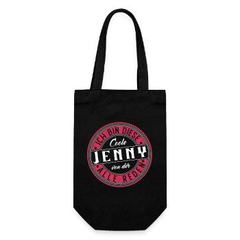 Jenny Geschenkidee Geschenk Geburtstag - Geschenkbeutel für Flaschen - Schwarz - Vorne