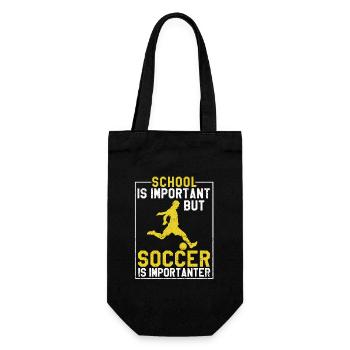 L’école est importante, mais le football est toujours important - Sac à bouteille - noir - Devant