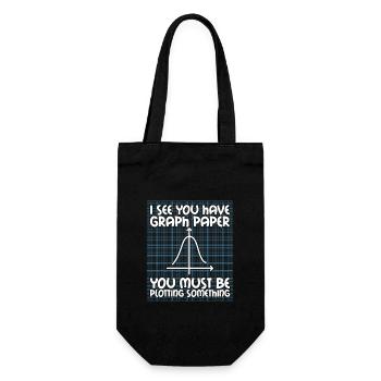 I See You Have Graph Paper Math Teacher School - Gift Bag for Bottles - black - Front