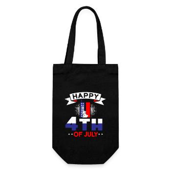 HAPPY 4TH OF JULY USA - Gift Bag for Bottles - black - Front