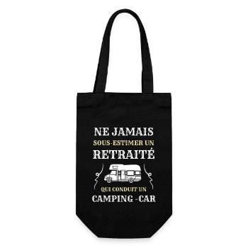 retraite camping car homme humoristique cadeau - Sac à bouteille - noir - Devant