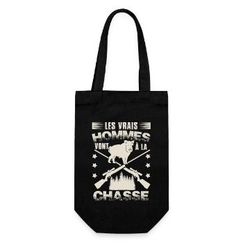 Chasse Homme Humour Chasseur Sanglier - Sac à bouteille - noir - Devant