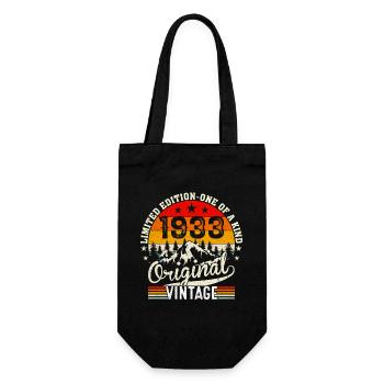 Made in 1933 Anniversary Original Man Woman - Gift Bag for Bottles - black - Front