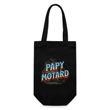 Papy Motard, idée cadeau passion moto, famille - Sac à bouteille - noir - Devant