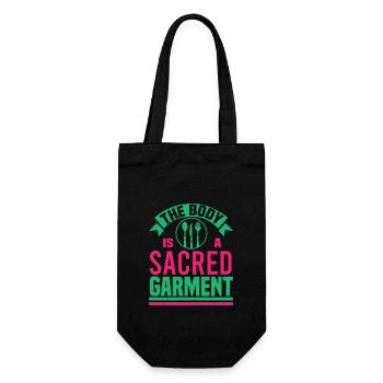 THE BODY IS A SACRED GARMENT - Gift Bag for Bottles - black - Front