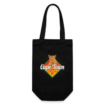 Cape Town Afrique du Sud Retro Leopard Vintage Africa - Sac à bouteille - noir - Devant
