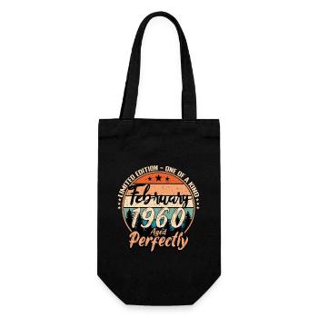 Février 1960 anniversaire 1960 légendes Février - Sac à bouteille - noir - Devant
