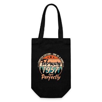 Février 1957 anniversaire 1957 légendes Février - Sac à bouteille - noir - Devant