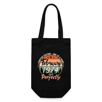 Février 1974 anniversaire 1974 légendes Février - Sac à bouteille - noir - Devant