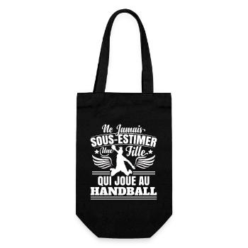 Fille Handball Handballeuse Humour - Sac à bouteille - noir - Devant