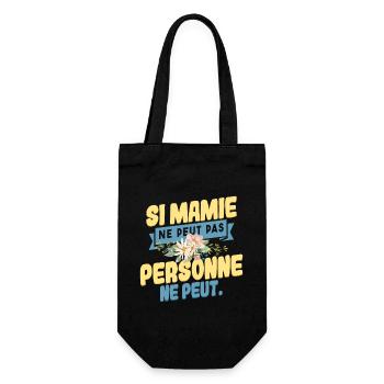 Mamie Humour - Sac à bouteille - noir - Devant