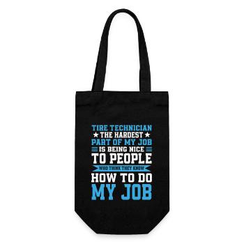 Tyre Technician - Gift Bag for Bottles - black - Front