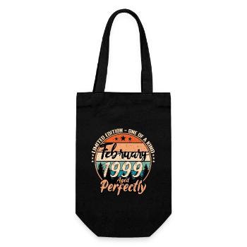 Février 1999 anniversaire 1999 légendes Février - Sac à bouteille - noir - Devant