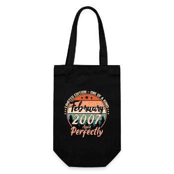 February 2007 anniversary 2007 legends February - Gift Bag for Bottles - black - Front