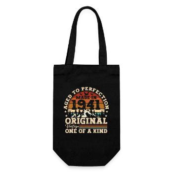 Né 1941 Vintage Anniversaire Rétro Cadeau - Sac à bouteille - noir - Devant