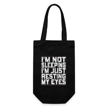 Je ne dors pas, je repose juste mes yeux - Sac à bouteille - noir - Devant
