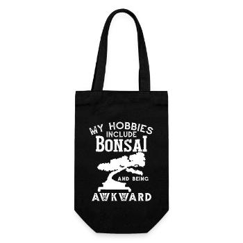 My Hobbies Include Bonsai - Gift Bag for Bottles - black - Front