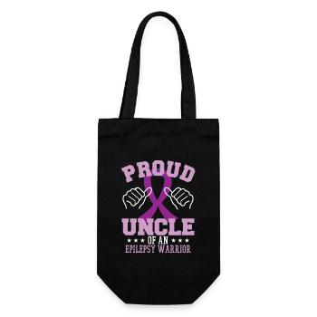 Proud Uncle Of An Epilepsy Warrior - Gift Bag for Bottles - black - Front