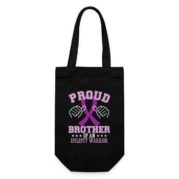 Proud Brother Of An Epilepsy Warrior - Gift Bag for Bottles - black - Front
