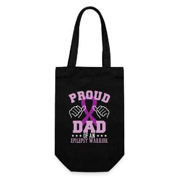 Proud Dad Of An Epilepsy Warrior - Gift Bag for Bottles - black - Front